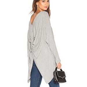 1. State Knot Back High/Lo Long Sleeve Top